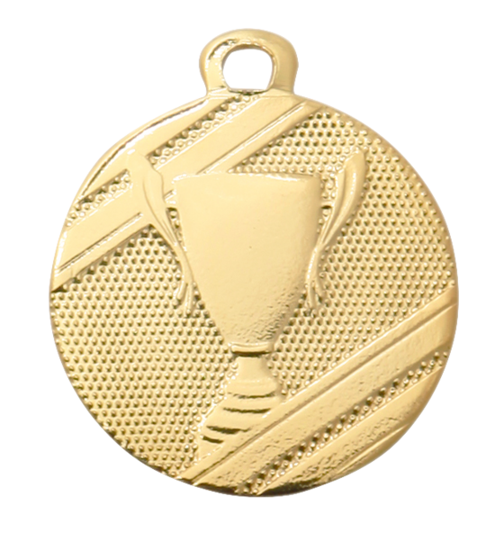 32mm Medal with Trophy Cup Icon | Gold, Silver, Bronze